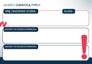 Uczeń z cukrzycą Plakat kolorowy